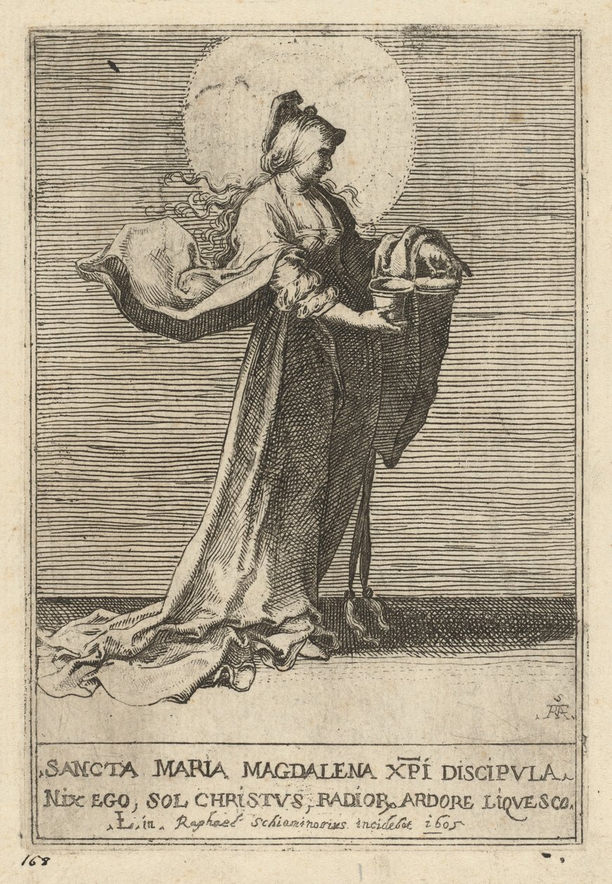 抹大拉的圣玛丽 作者 Raffaello Schiaminossi，根据 Lucas van Leyden