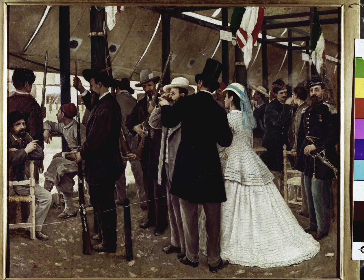 爱国者射击步枪（布面油画 作者 拉斐尔·塞内西（Raffaello Sernesi）