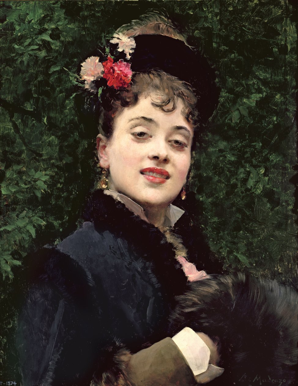 Aline Masson，艺术家的模特 作者 Raimundo de Madrazo y Garreta