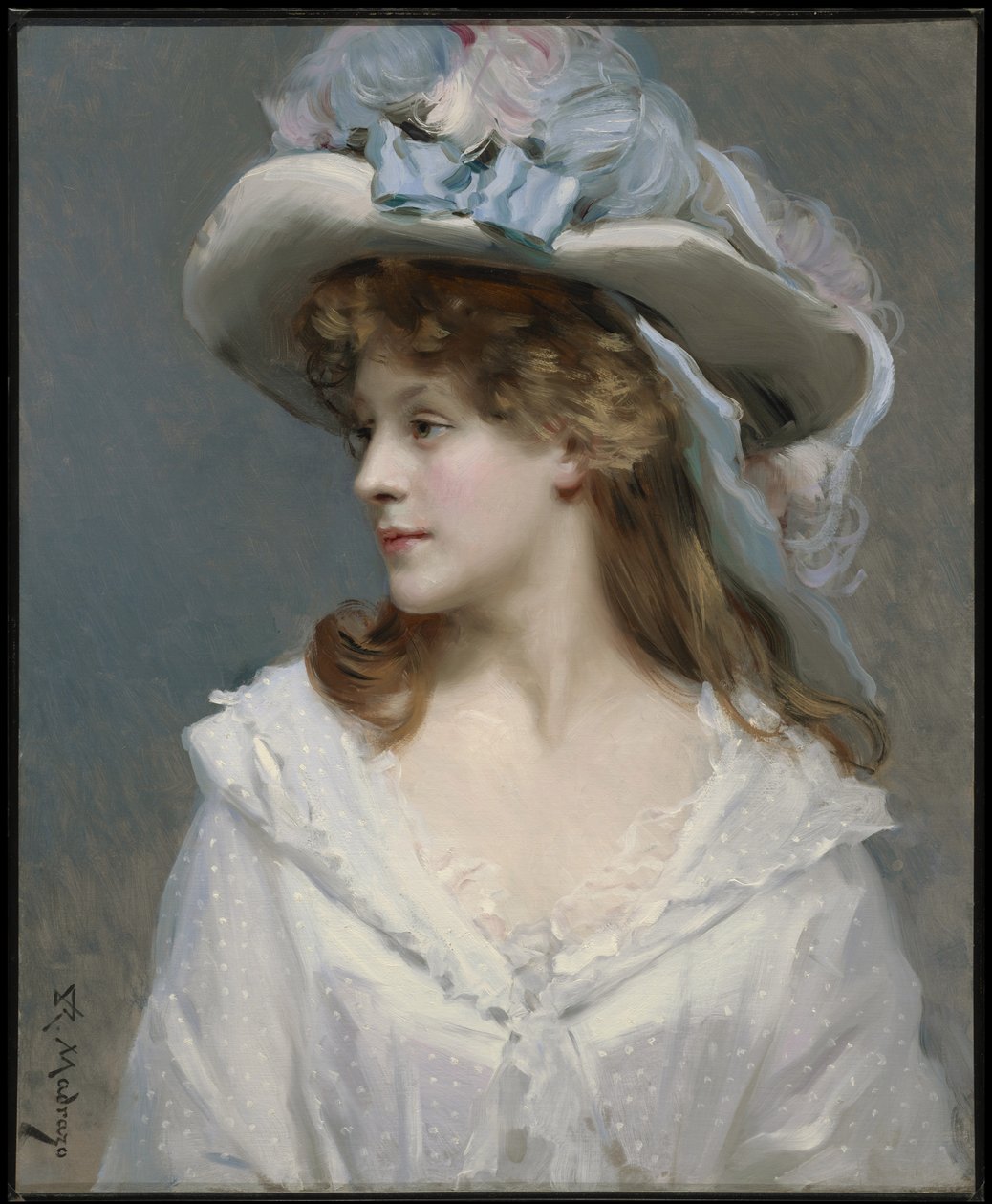 白衣女子，摄于1880年 作者 Raimundo de Madrazo y Garreta
