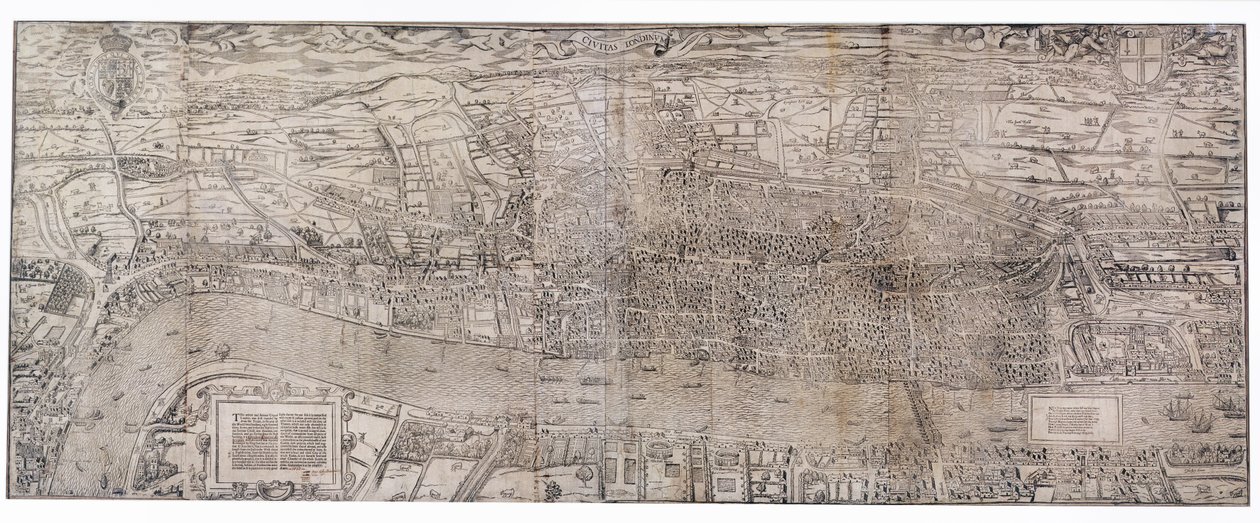 “我们的城市，伦敦的地图，1560（版画） 作者 拉尔夫·阿加斯（Ralph Agas）