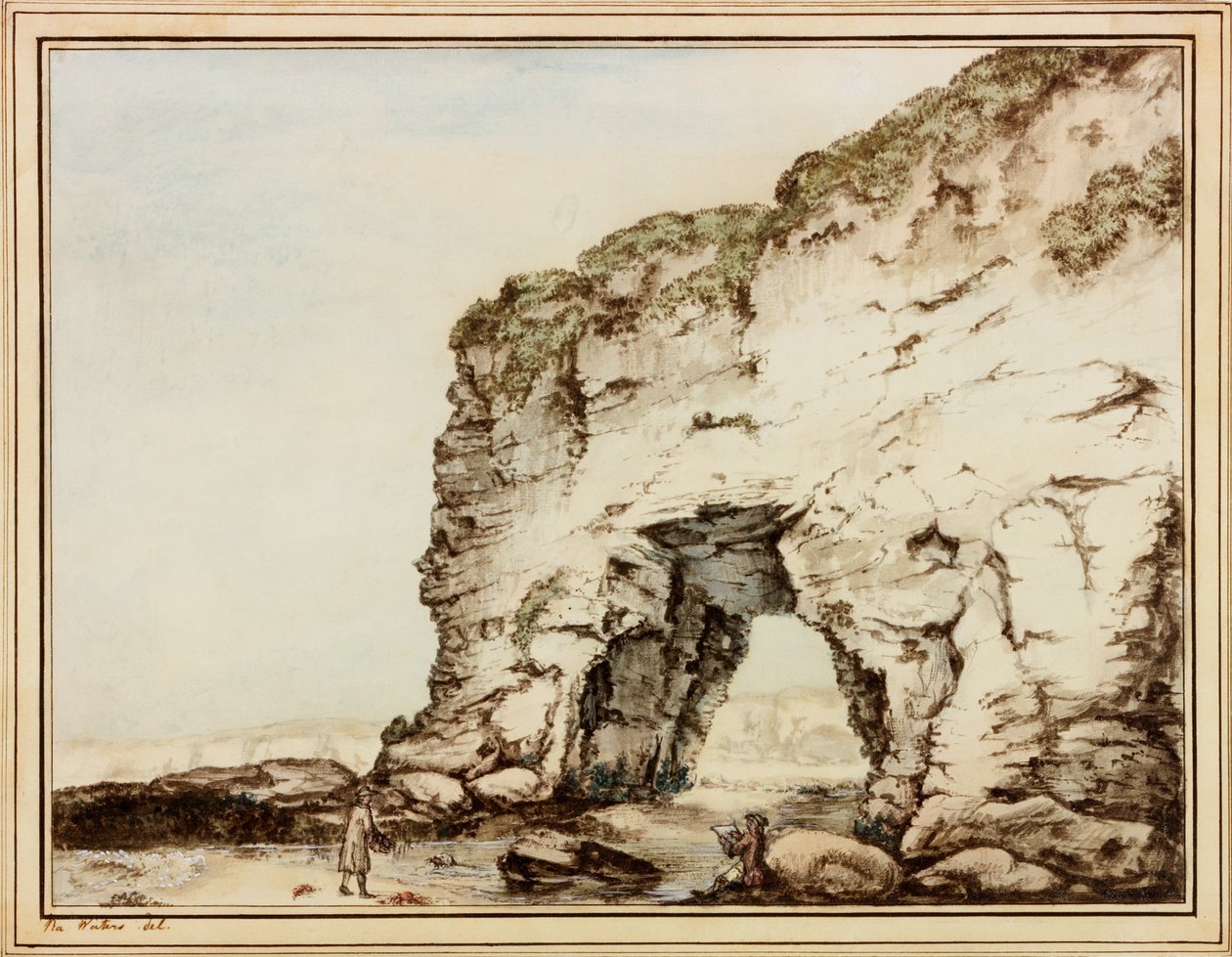 Marsden Rock（纸色上的身体颜色和纸张（贴在纸上）） 作者 拉尔夫·尼尔（Ralph Jnr）。沃尔特斯