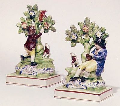 斯塔福德郡的鸟巢组，1810（陶瓷） 作者 拉尔夫·小伍德
