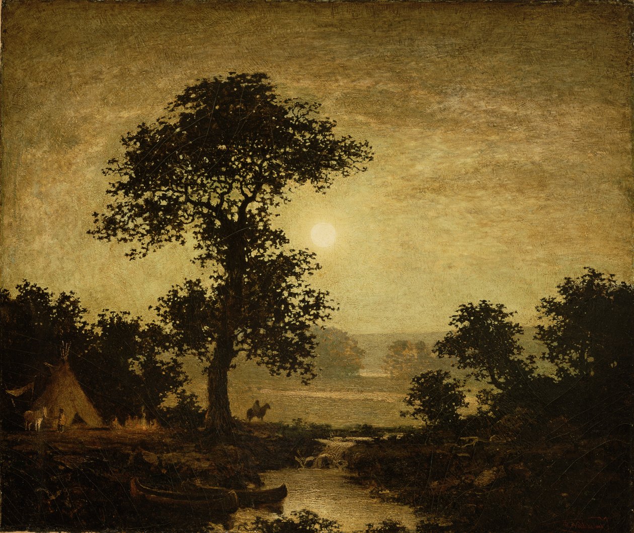 月光，约1885年-89年（布面油画） 作者 拉尔夫·阿尔伯特·布莱克洛克