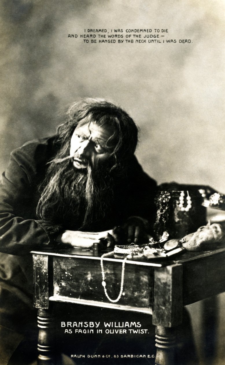 布兰斯比·威廉姆斯（Bransby Williams）1870-1961年，英国演员，二十世纪初。 作者 拉尔夫·邓恩公司