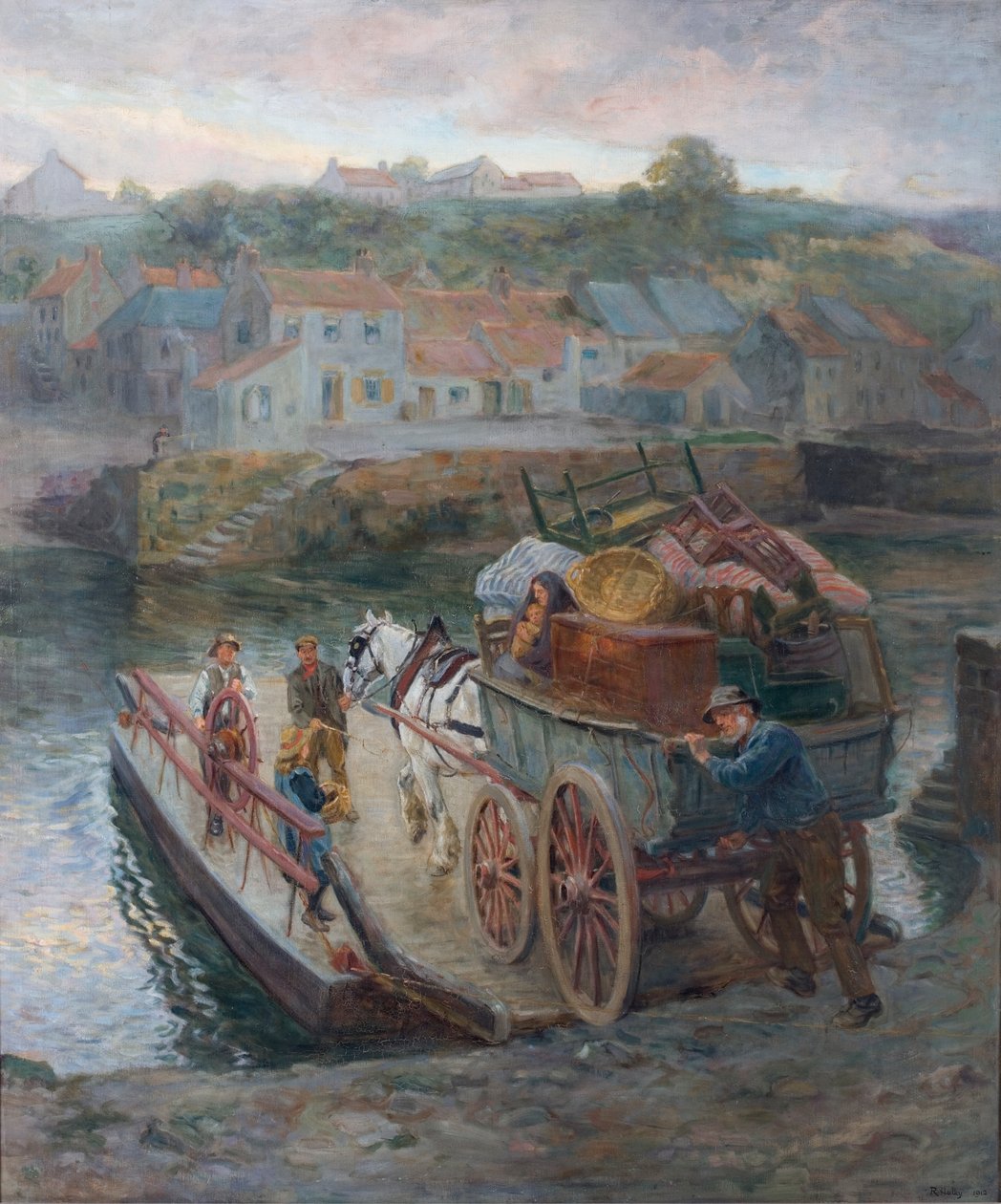 穿越希尔顿渡口，1912年 作者 拉尔夫·赫德利