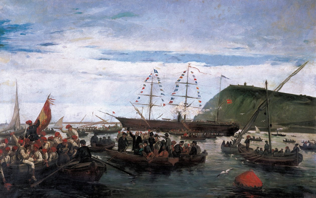 1870 年在古巴参加战争的加泰罗尼亚志愿者 作者 RamónPadróy Pedret