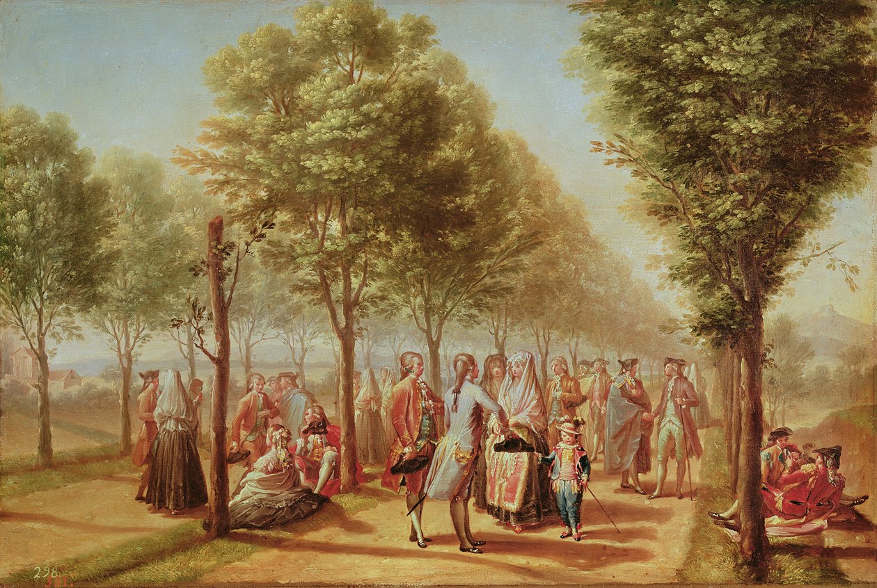 马德里Paseo de las Delicias，1785-6（另见109923） 作者 拉蒙·巴约·苏比亚斯
