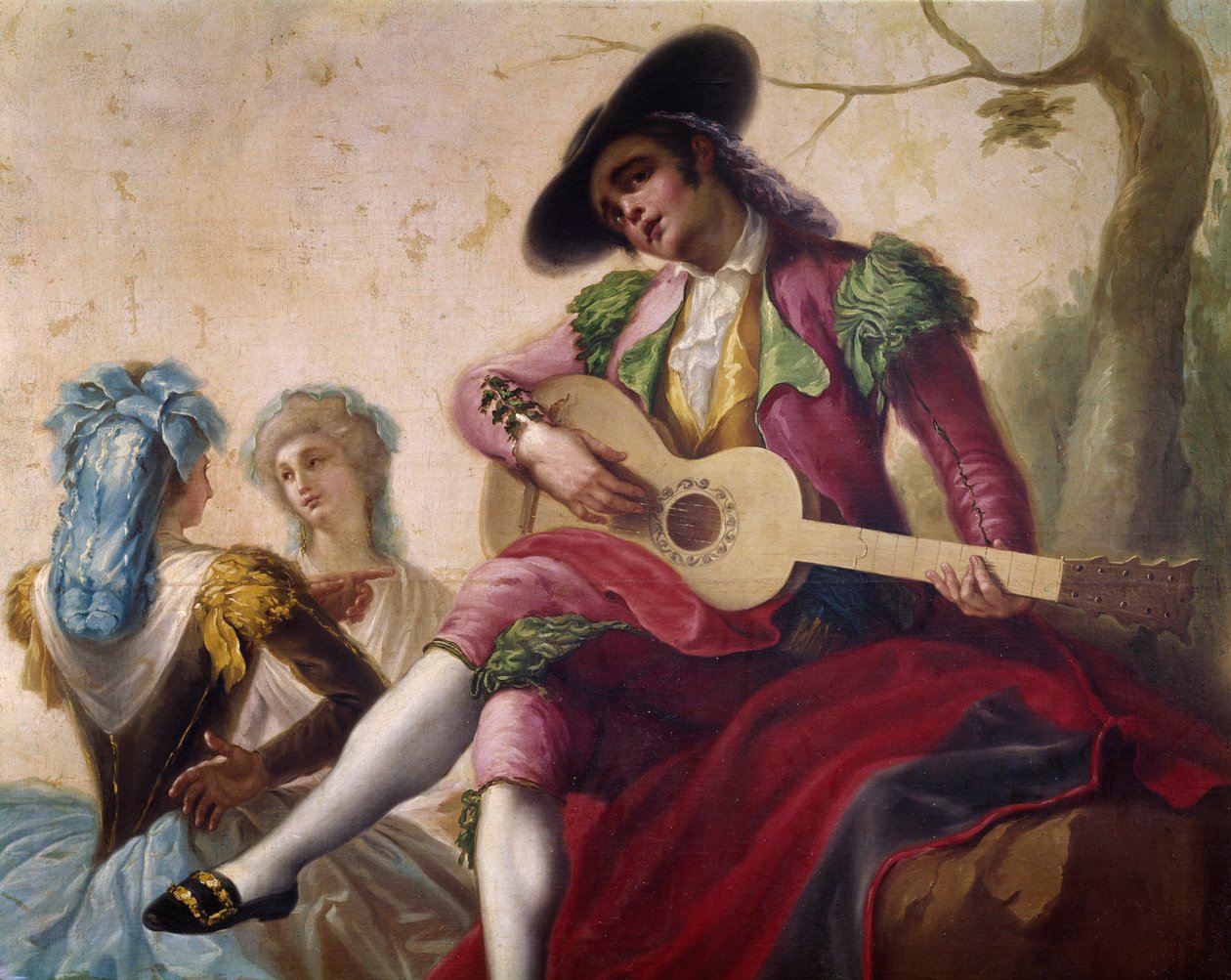 Guitar Player, detail (Cardboard for Tapestry 作者 拉蒙·巴约·苏比亚斯