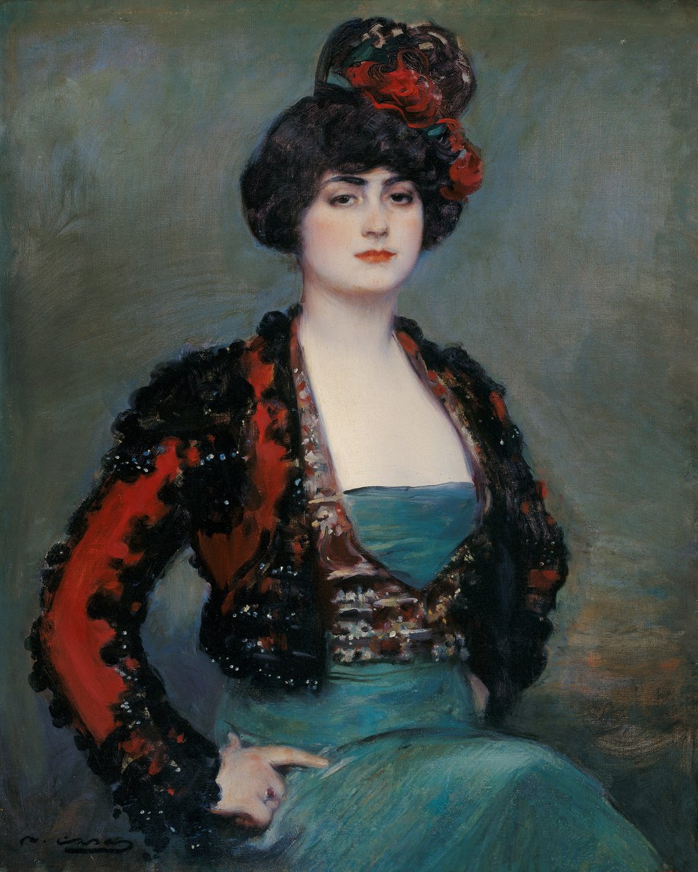 Julia - Casas, Ramon (1866-1932) - 约1915年 - 布面油画 - 85x67 - 马拉加卡门-蒂森博物馆 作者 拉蒙·卡萨斯