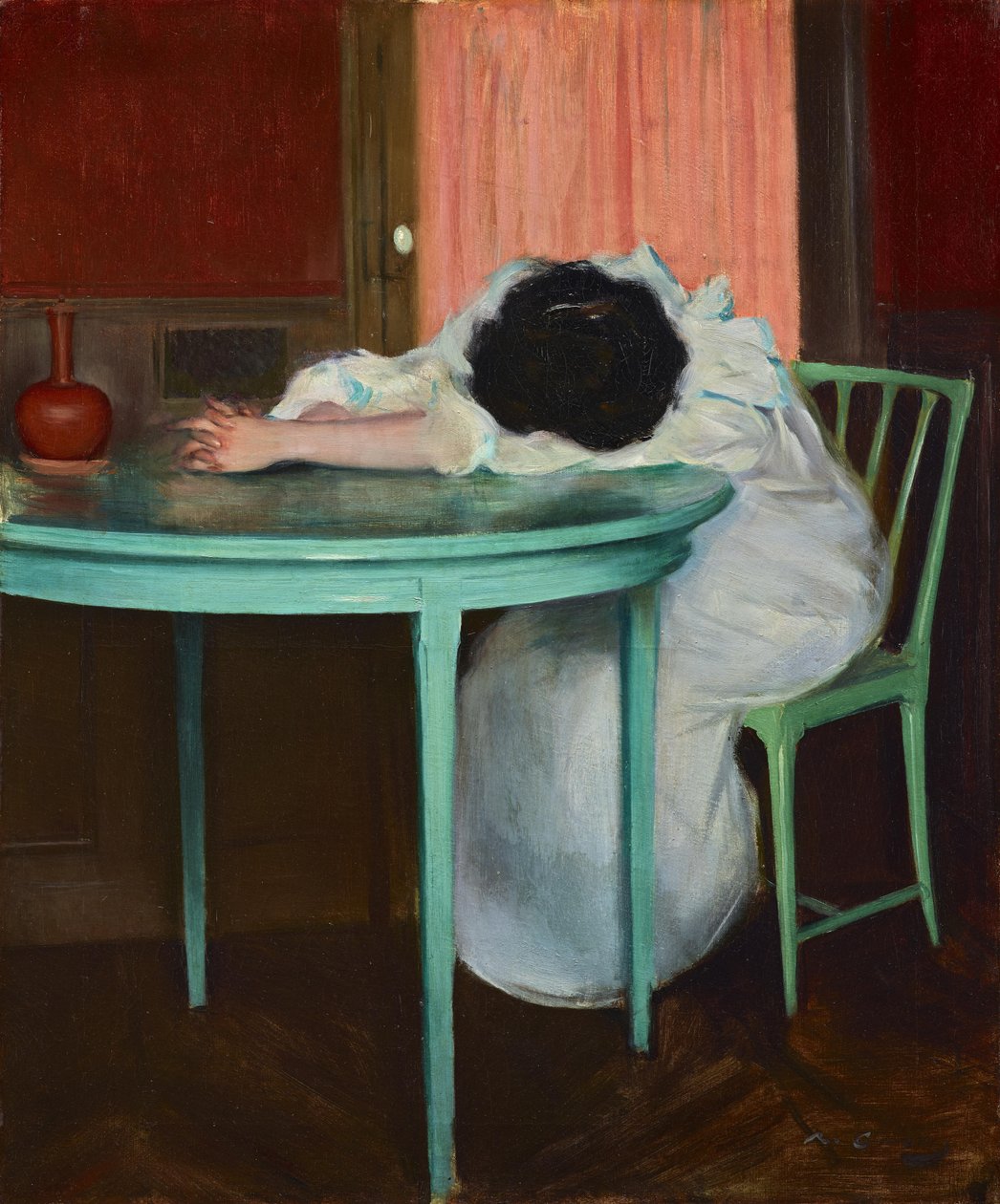 累了，约 1895-1900（布面油画） 作者 拉蒙·卡萨斯