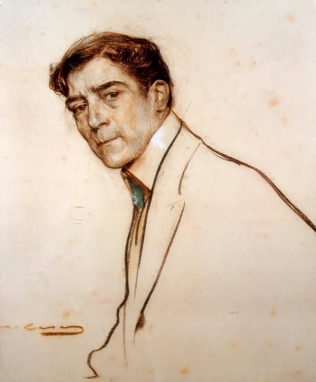 Portrait of Alexandre de Riquer (1856-1920) 作者 拉蒙·卡萨斯·卡博