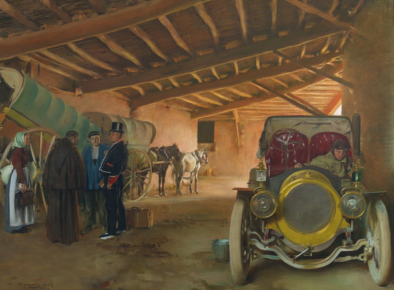 教练之家，1907年 作者 拉蒙·卡萨斯·卡博