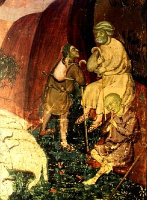 摩西在西奈牧羊人看护羊群细节（画板） 作者 拉蒙·德·穆尔