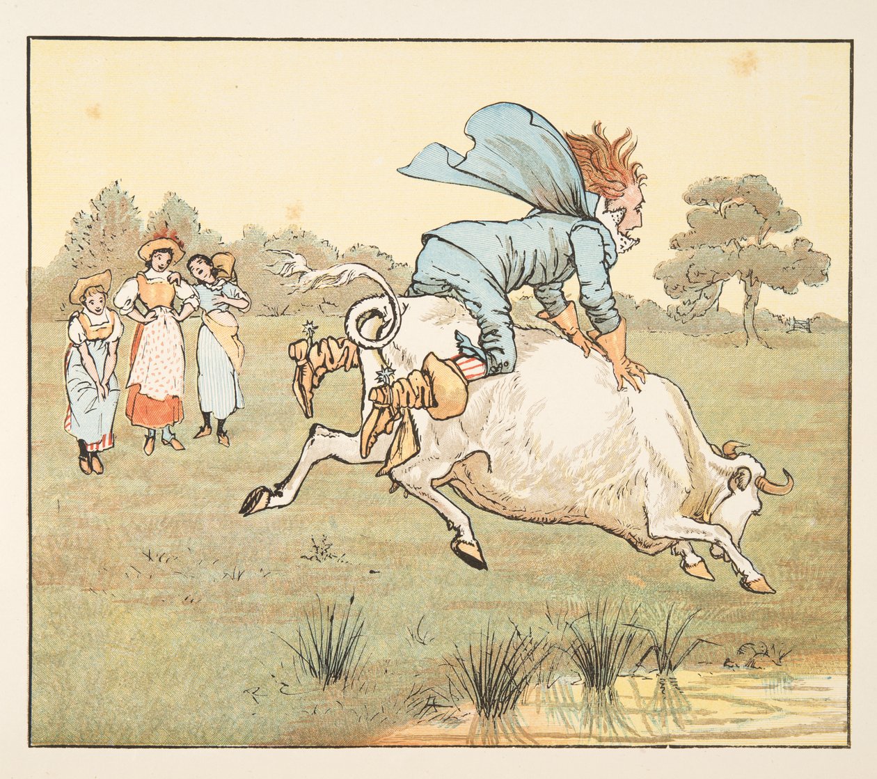 “先生，没有人问过你！”她说，来自The Hey Diddle Diddle Picture Book，pub.1882 作者 伦道夫·卡尔德科特