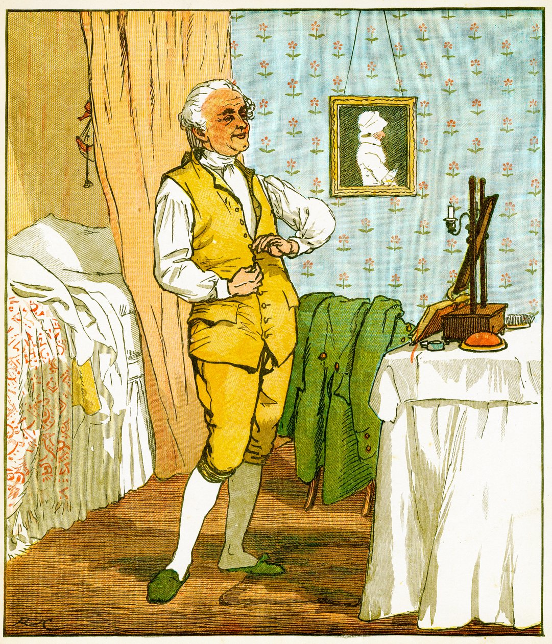 Islington穿着的好男人，1879年奥利弗·戈德史密斯的一只疯狗的死亡中的挽歌 作者 伦道夫·卡尔德科特