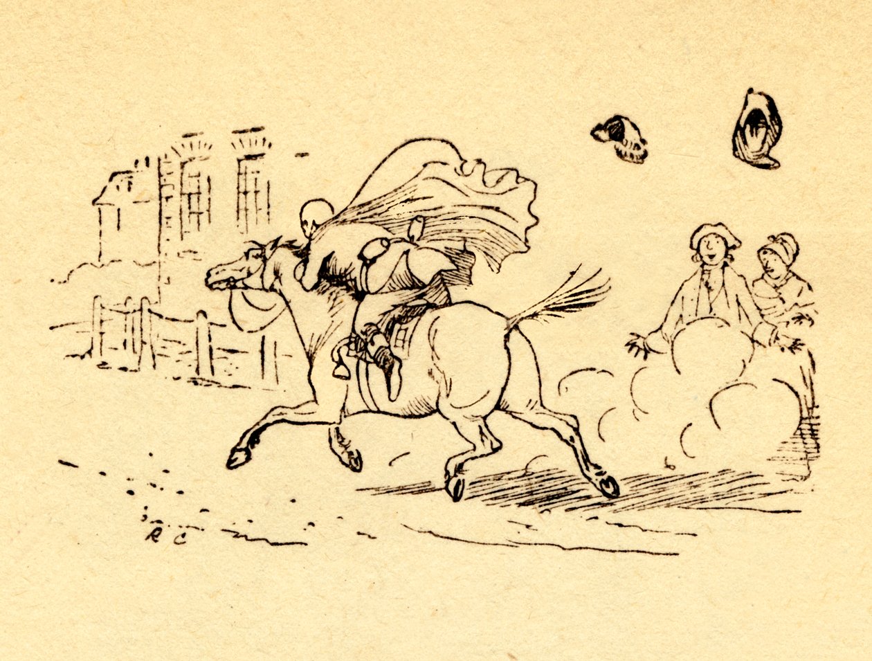 约翰·吉尔宾斯（John Gilpins）的马bolt，帽子和假发被吹走，1878年，c1918年。 作者 伦道夫·卡尔德科特