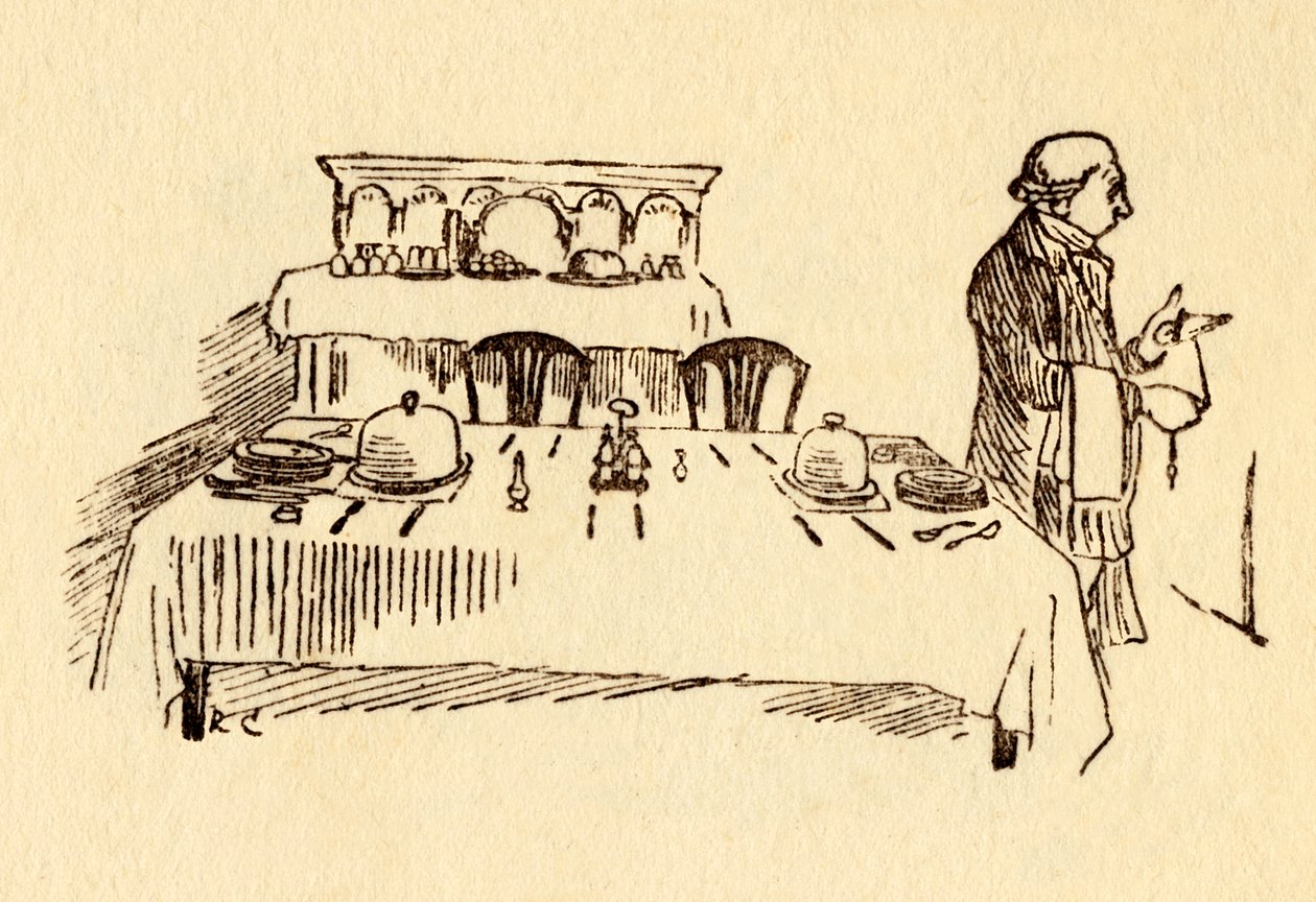 1878年，摄于1918年，埃德蒙顿钟楼酒店的餐桌。 作者 伦道夫·卡尔德科特