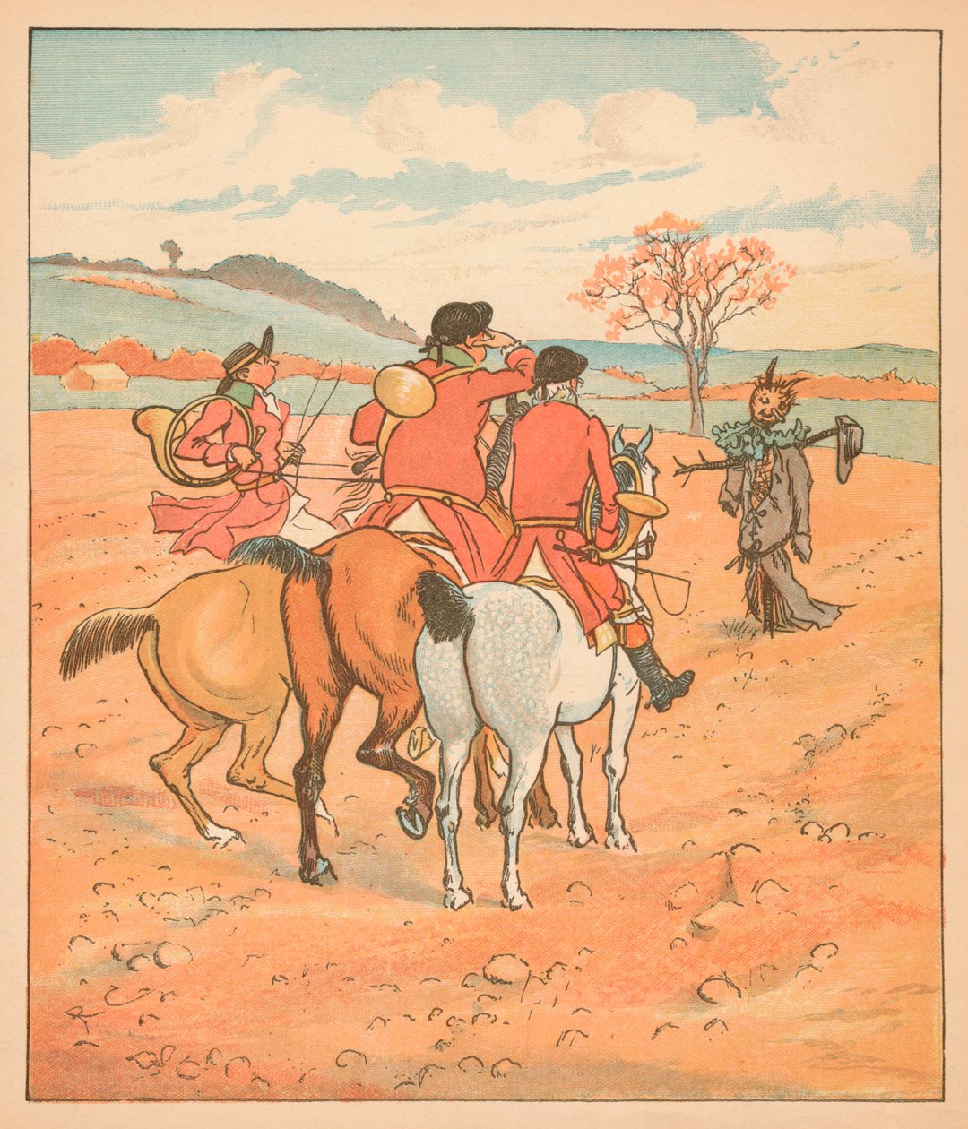 他们发现的第一件事是野外的破烂布加特，1880年。 作者 伦道夫·卡尔德科特