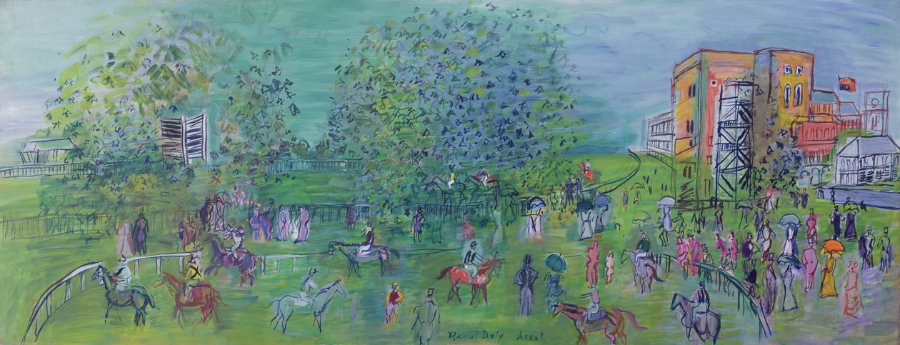 阿斯科特，约 1930 年（布面油画） 作者 拉乌尔·杜菲