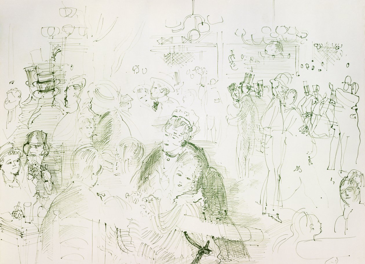 加莱特红磨坊的舞会；Bal au Moulin de la Galette 作者 拉乌尔·杜菲