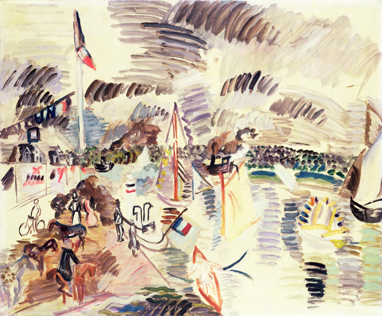 卡德贝克，约 1913 年（纸上水粉画） 作者 拉乌尔·杜菲