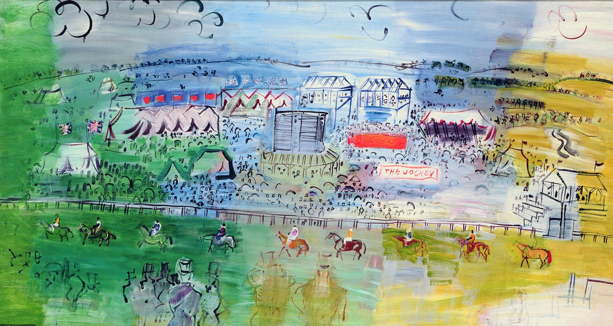 埃普森赛马，约 1934 年（布面油画） 作者 拉乌尔·杜菲
