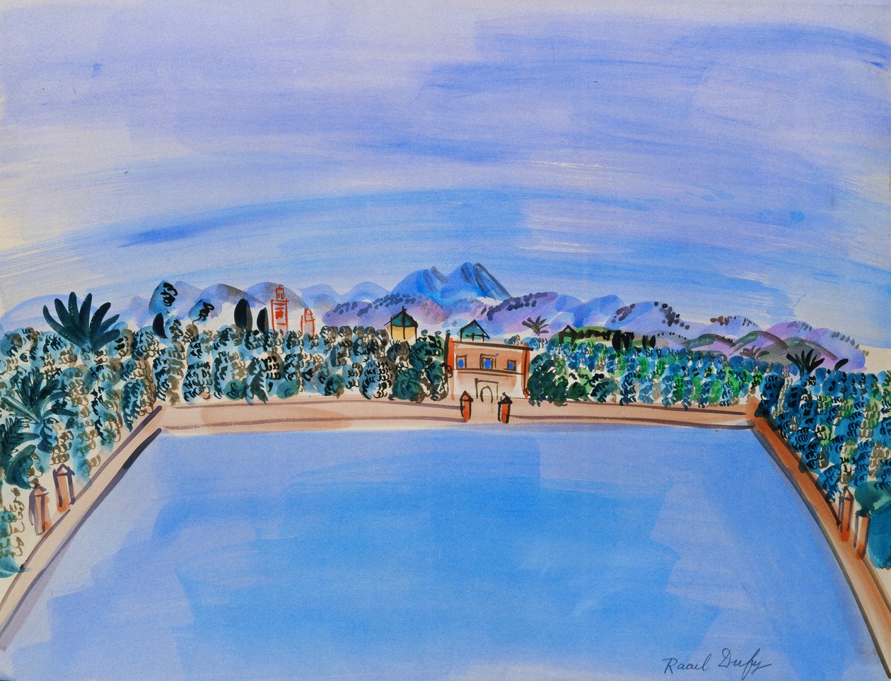 马拉喀什梅纳拉花园 Le Bassin 餐厅 作者 拉乌尔·杜菲