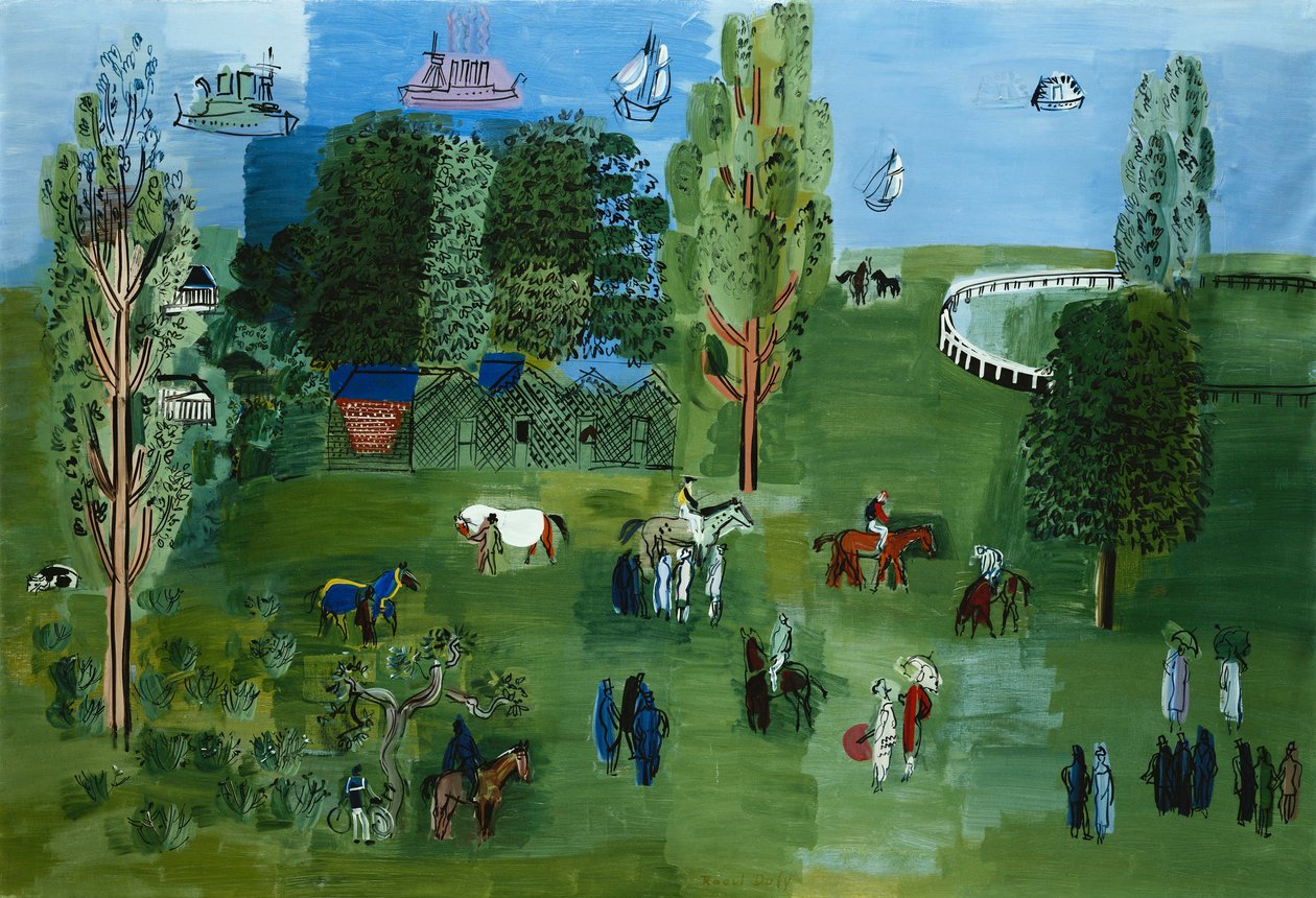 围场，约 1926 年（布面油画） 作者 拉乌尔·杜菲