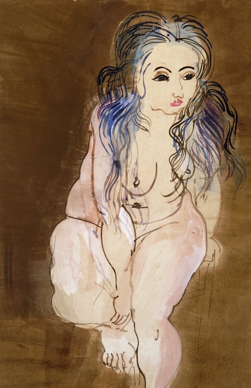 坐着的裸体女人; Femme Nue Assise 作者 拉乌尔·杜菲