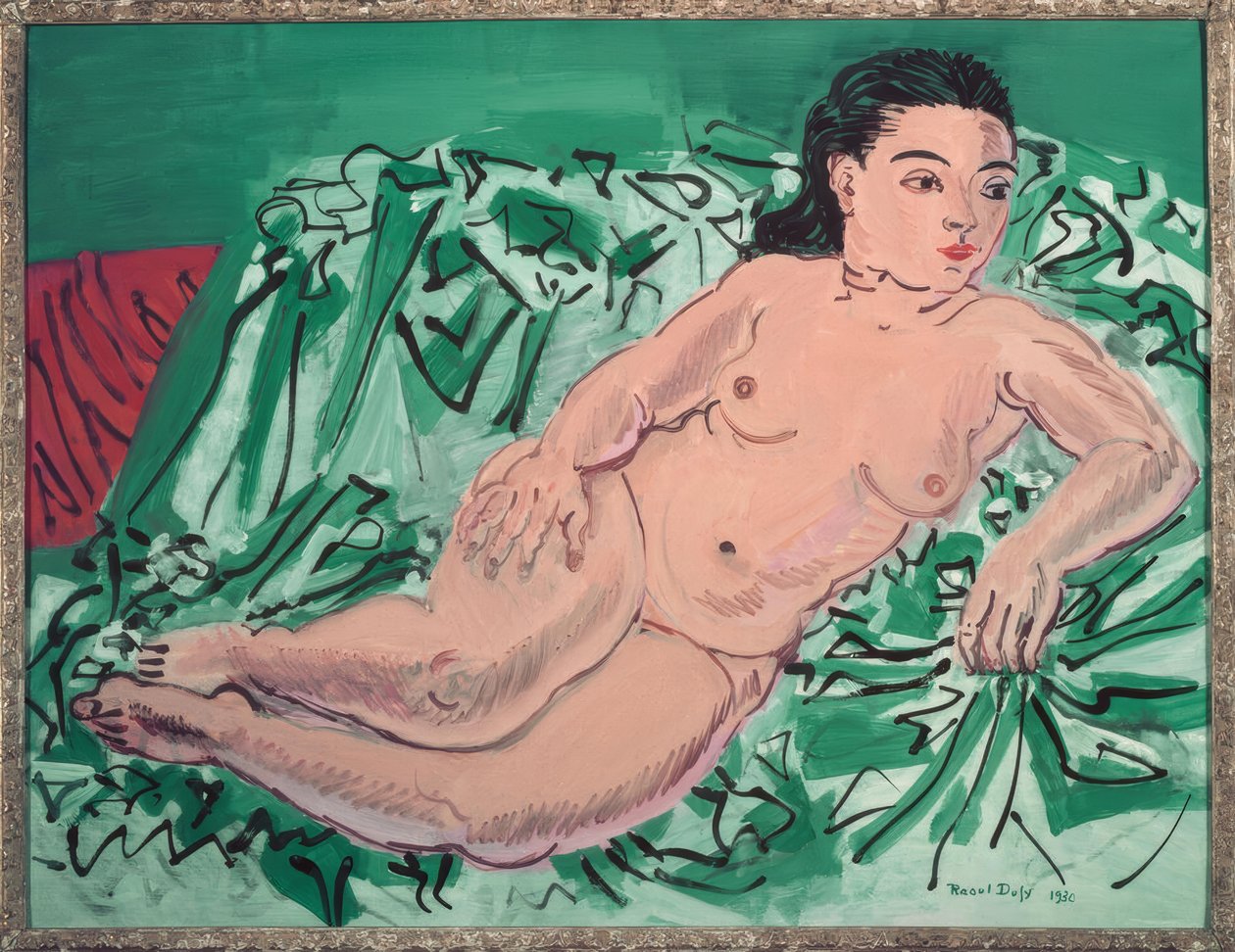 蓝色沙发上的裸体（裸体模特罗塞蒂） 作者 拉乌尔·杜菲