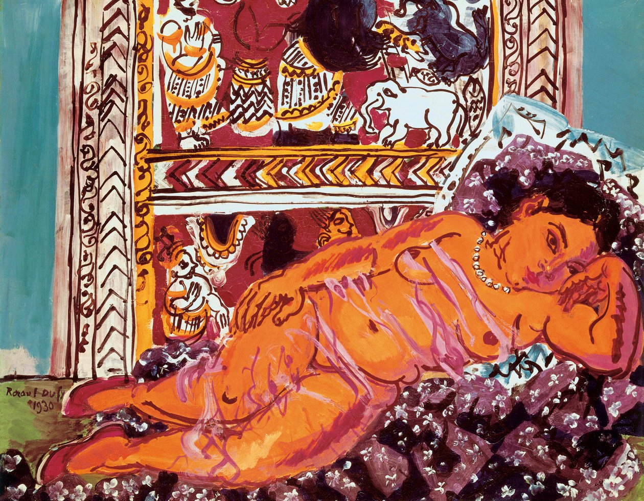 "拉乌尔-杜菲（Raoul Dufy，1877-1953 年）的绘画作品 "裸体卧姿 作者 拉乌尔·杜菲