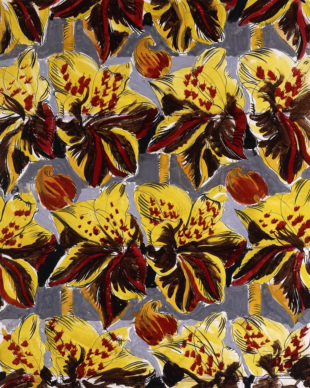 红色和黄色的花；Fleurs Rouges et Jaunes 作者 拉乌尔·杜菲