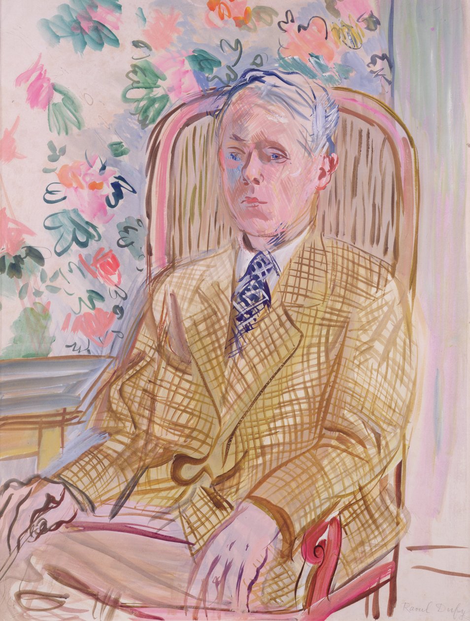 自画像（纸面水彩画） 作者 拉乌尔·杜菲