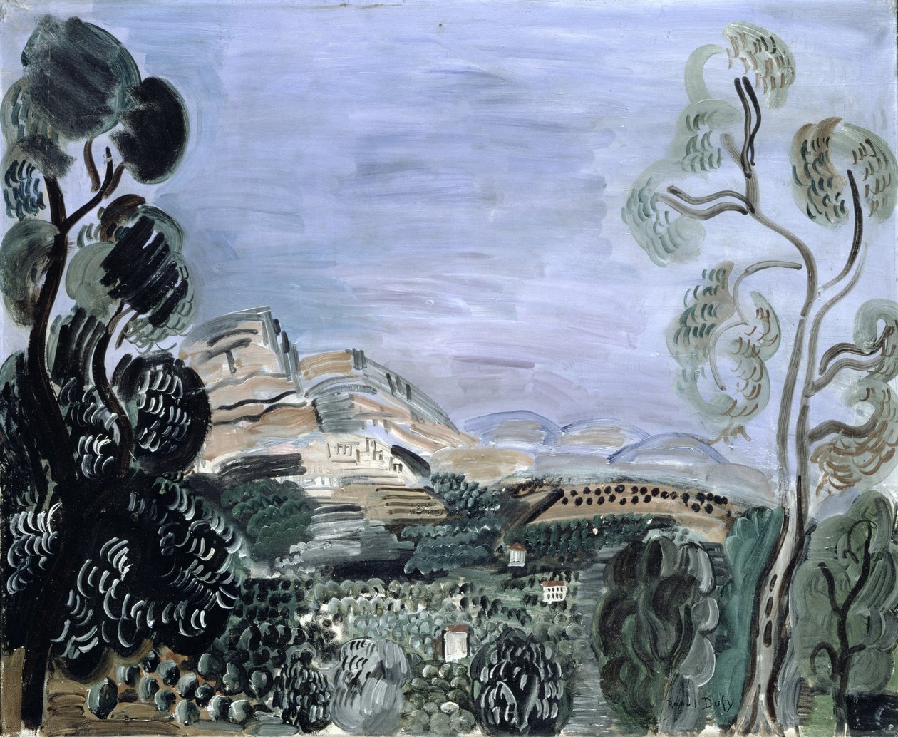 圣让内湾，约 1922-23 年（布面油画） 作者 拉乌尔·杜菲