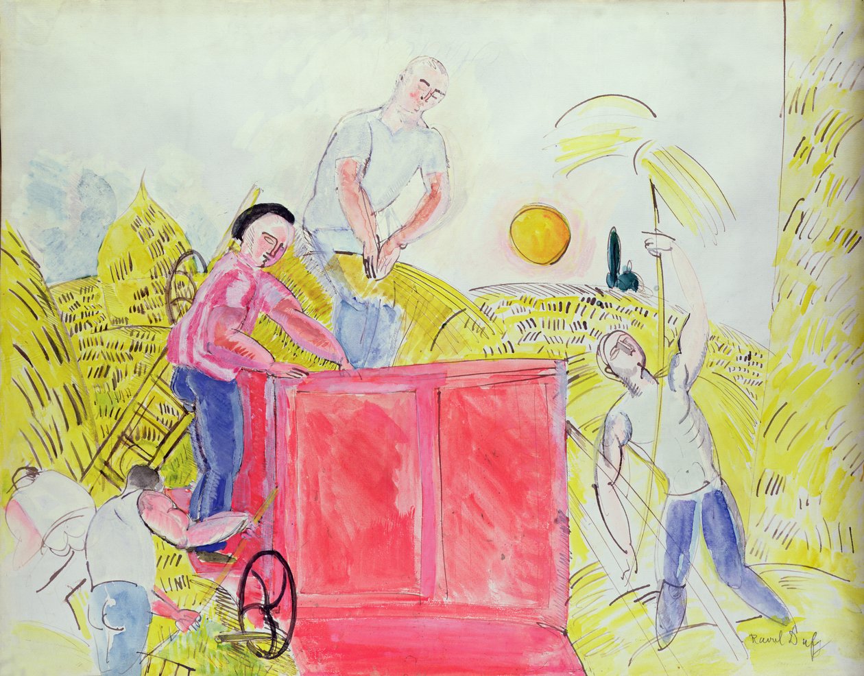 收割者（纸上水粉画） 作者 拉乌尔·杜菲