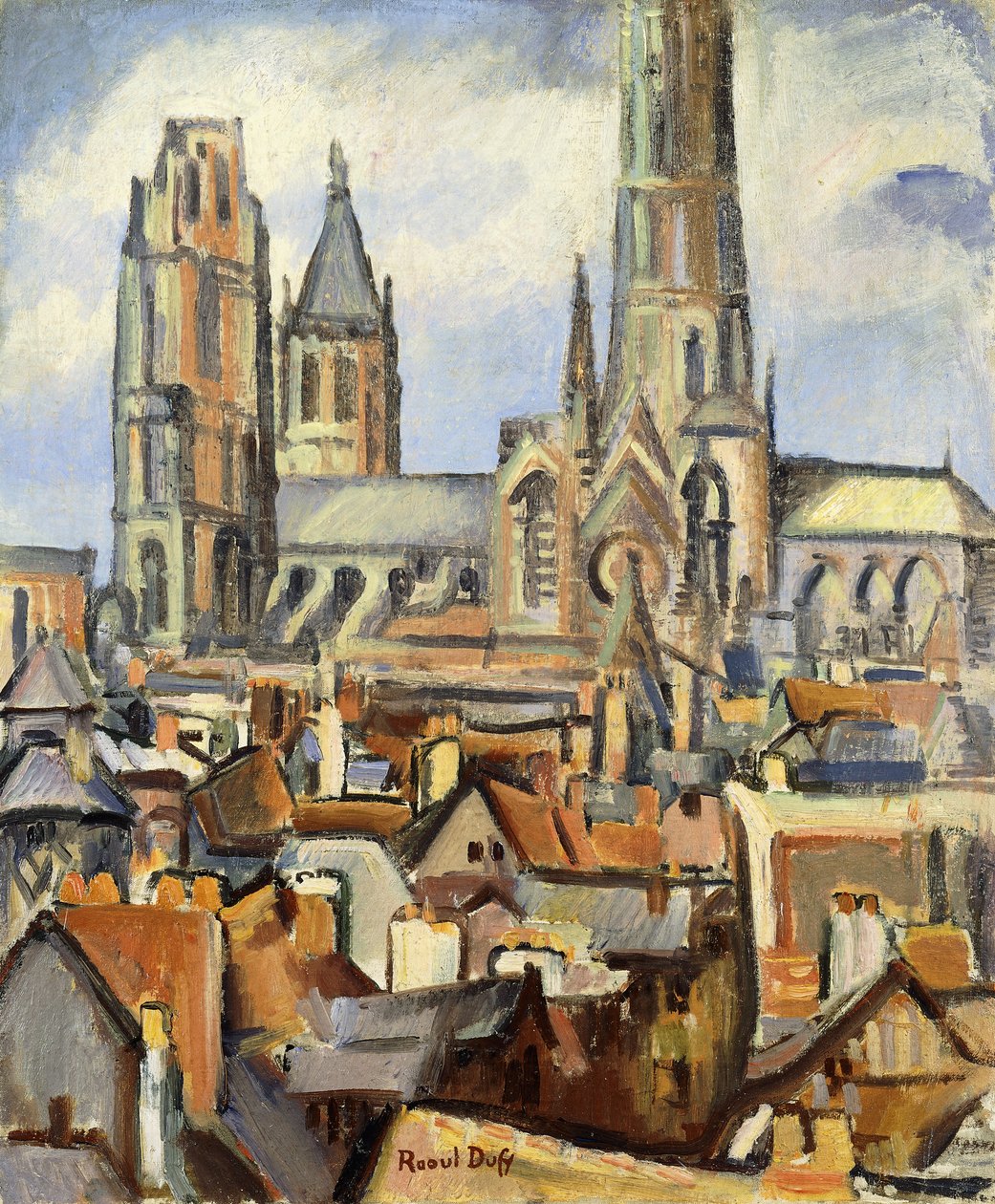鲁昂的屋顶》，Les Toits de Rouen，约 1902-03 年（布面油画） 作者 拉乌尔·杜菲