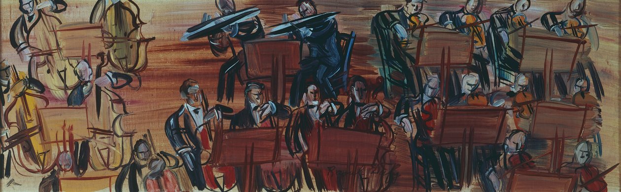 拉乌尔-杜菲（1877-1953 年）的作品《管弦乐队》。法国，20 世纪。 作者 拉乌尔·杜菲