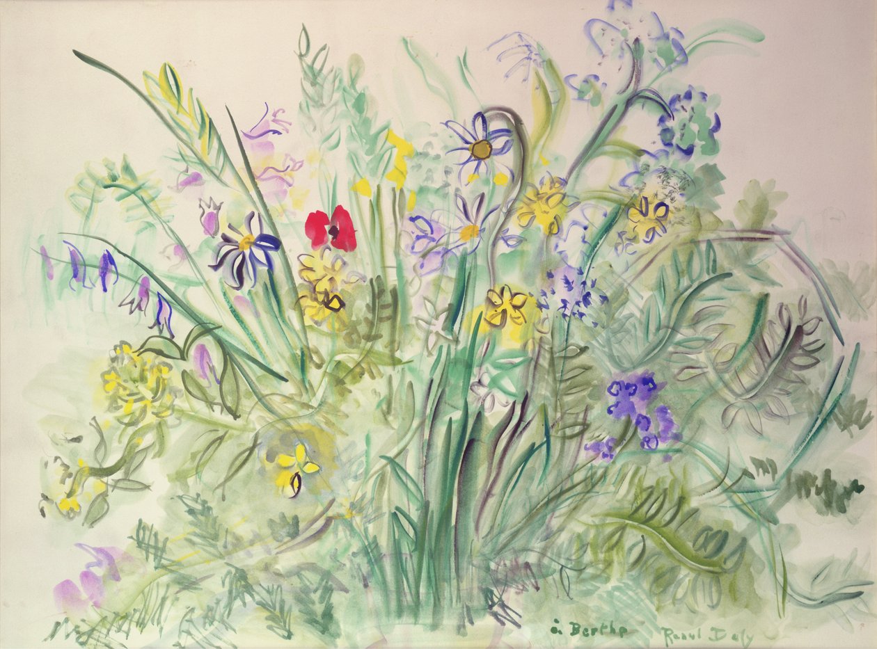 野花（纸上水彩画） 作者 拉乌尔·杜菲