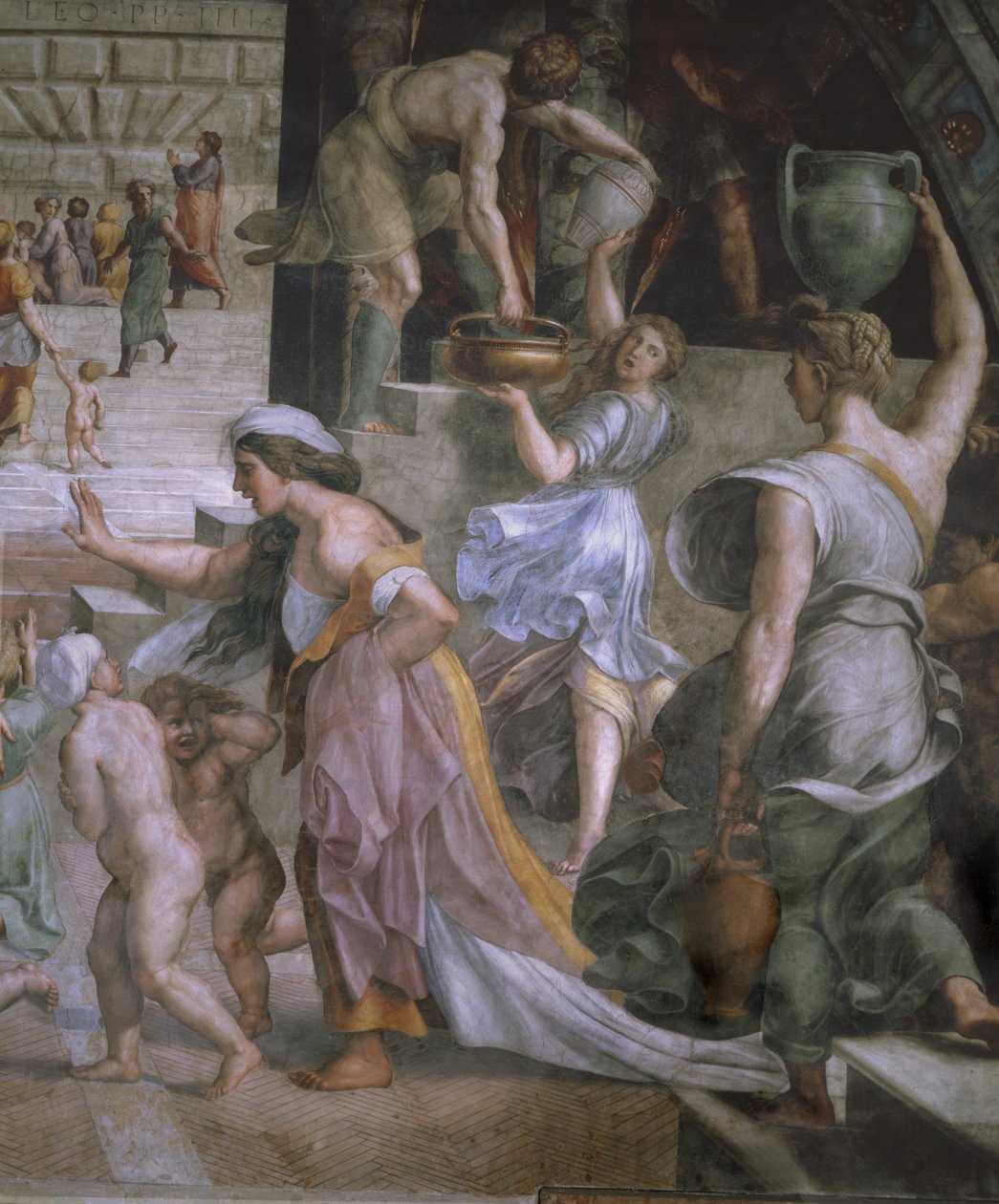 详细信息来自村庄的火，Borgo火室，1514 作者 拉斐尔（Raffaello Sanzio Raphael）