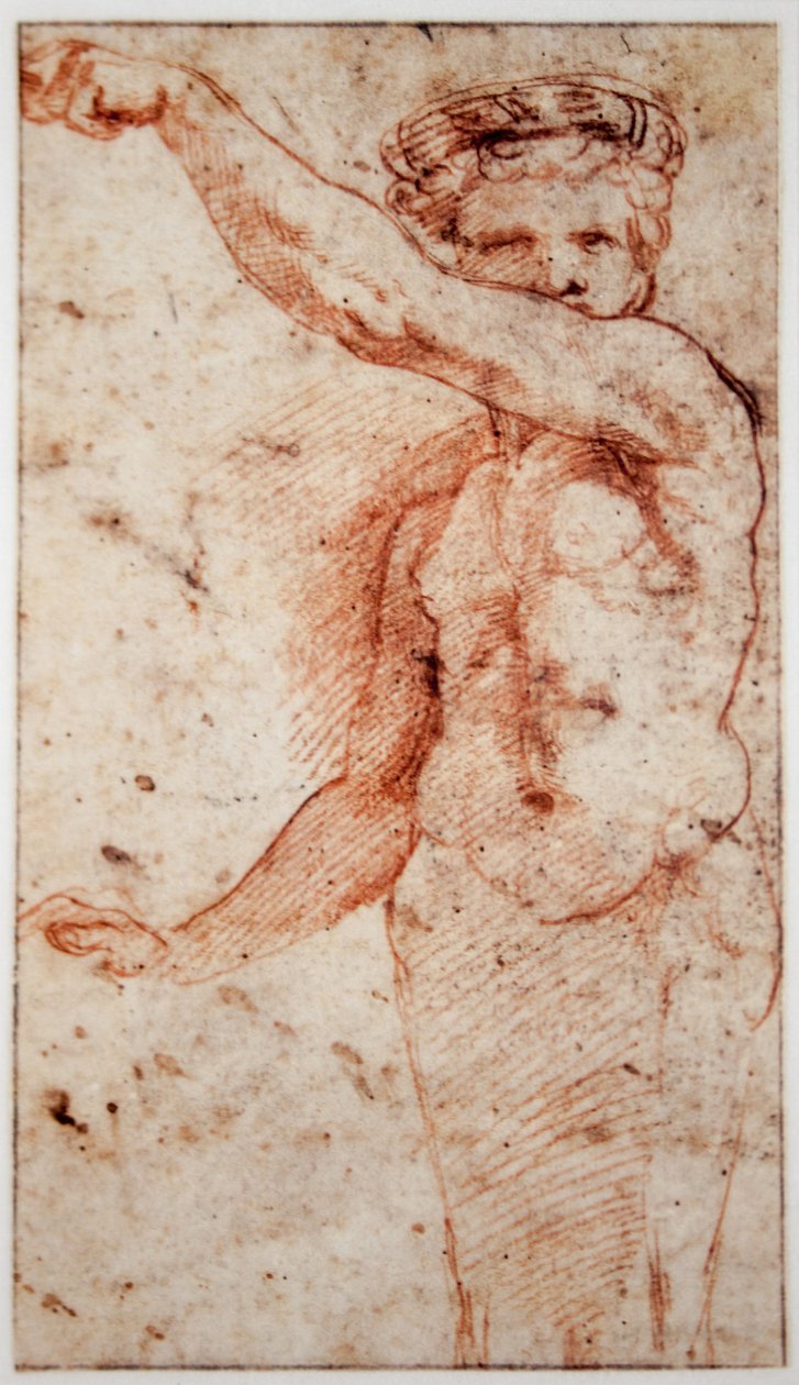 左臂抬起，右臂下垂 作者 拉斐尔（Raffaello Sanzio Raphael）