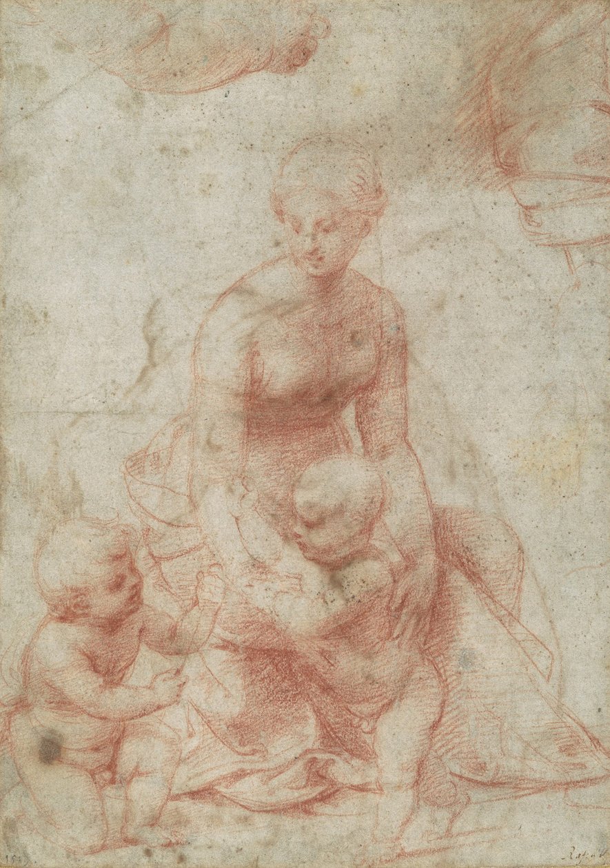 麦当娜和孩子与婴儿圣约翰浸信会，c.1506-7 作者 拉斐尔（Raffaello Sanzio Raphael）