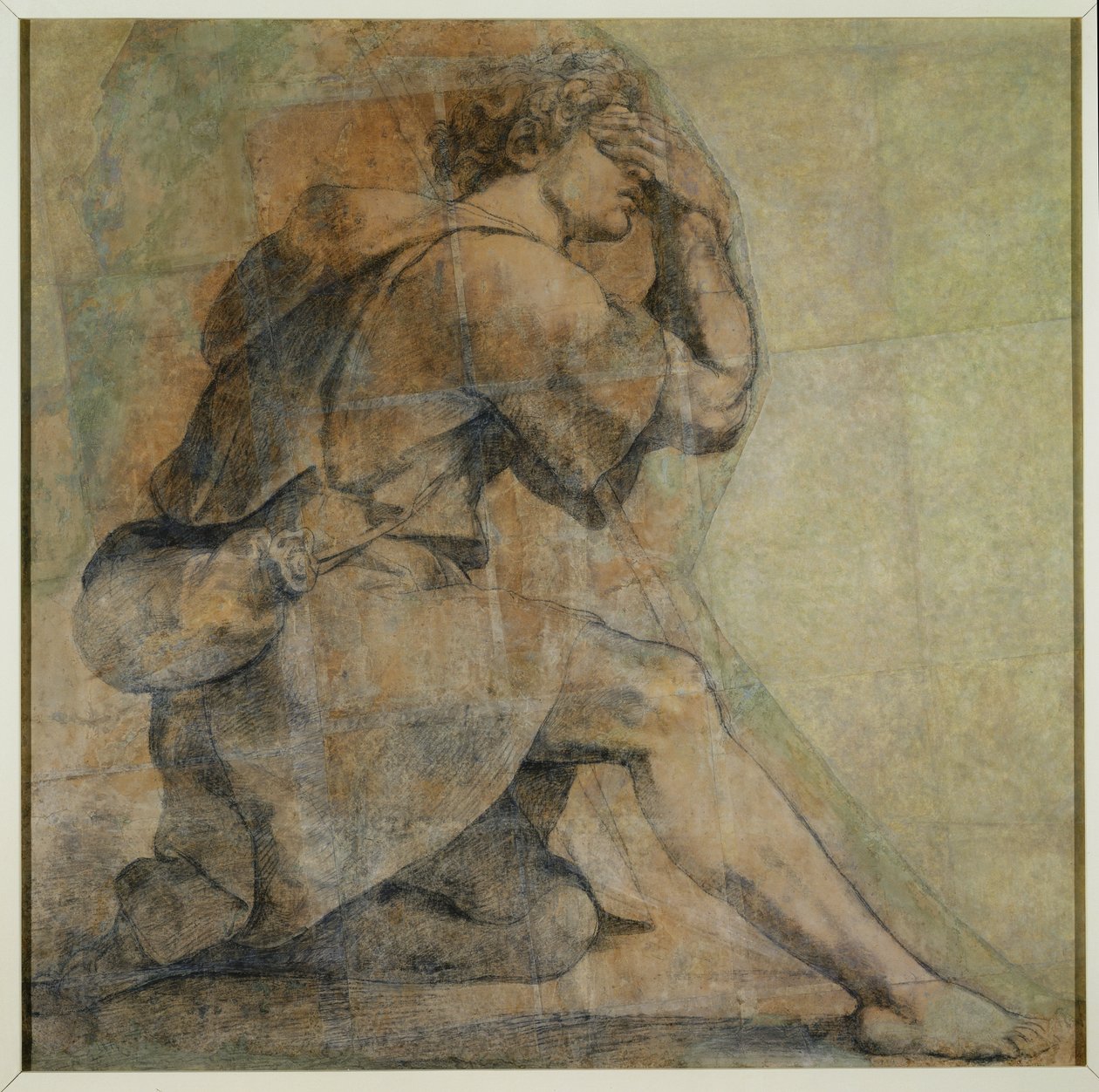 摩西（纸上的木炭） 作者 拉斐尔（Raffaello Sanzio Raphael）