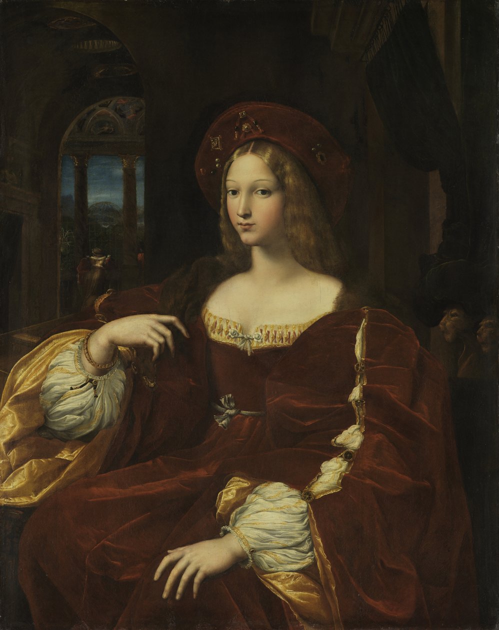 Jeanne d&39;Aragon的肖像 作者 拉斐尔（Raffaello Sanzio Raphael）