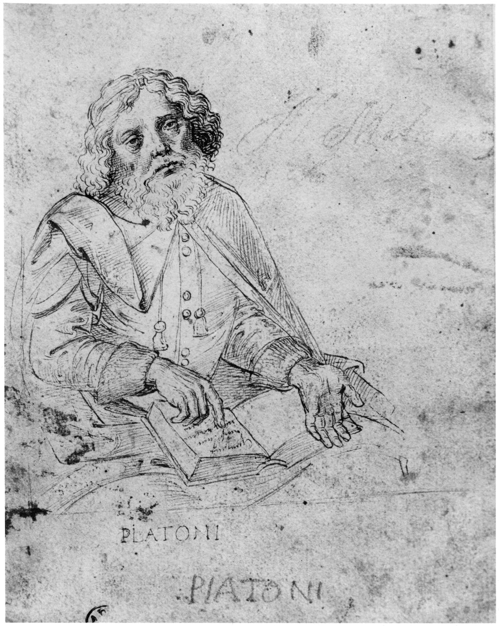 柏拉图的肖像（公元前429-347） 作者 拉斐尔（Raffaello Sanzio Raphael）