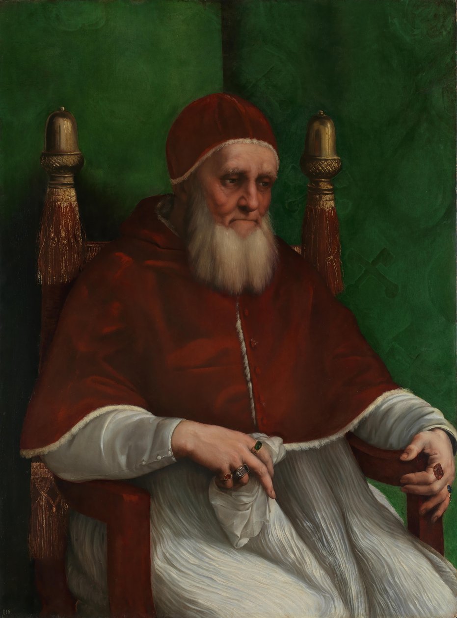 教皇朱利叶斯二世的肖像 作者 拉斐尔（Raffaello Sanzio Raphael）