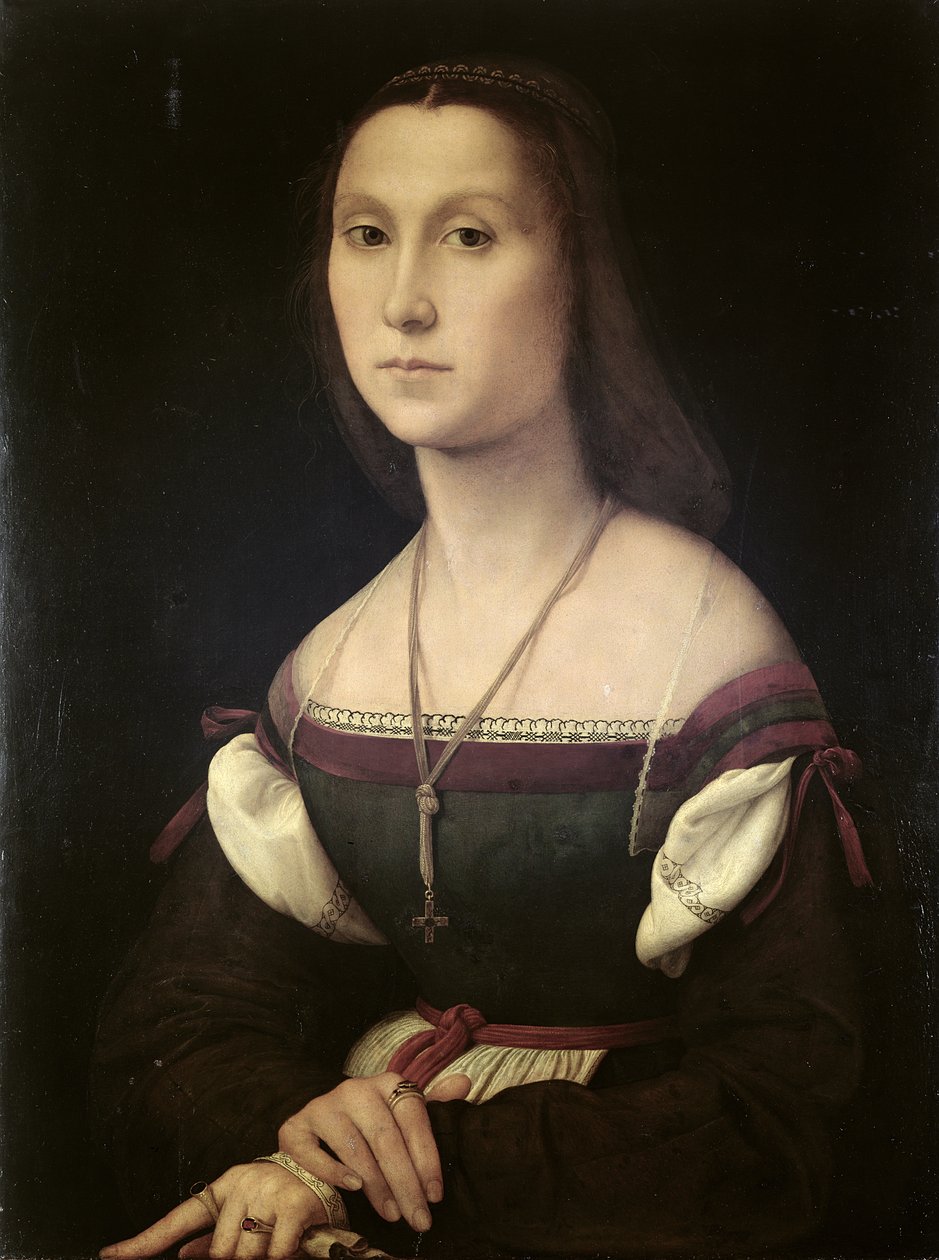 一个女人的肖像（La Muta），1507（见205588,205589） 作者 拉斐尔（Raffaello Sanzio Raphael）