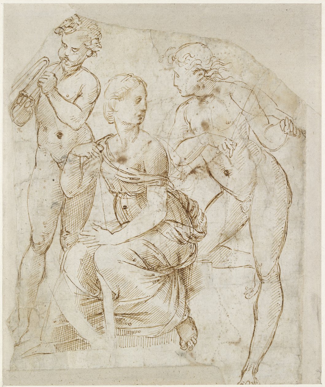 Recto：音乐家小组，WA1846.166 作者 拉斐尔（Raffaello Sanzio Raphael）