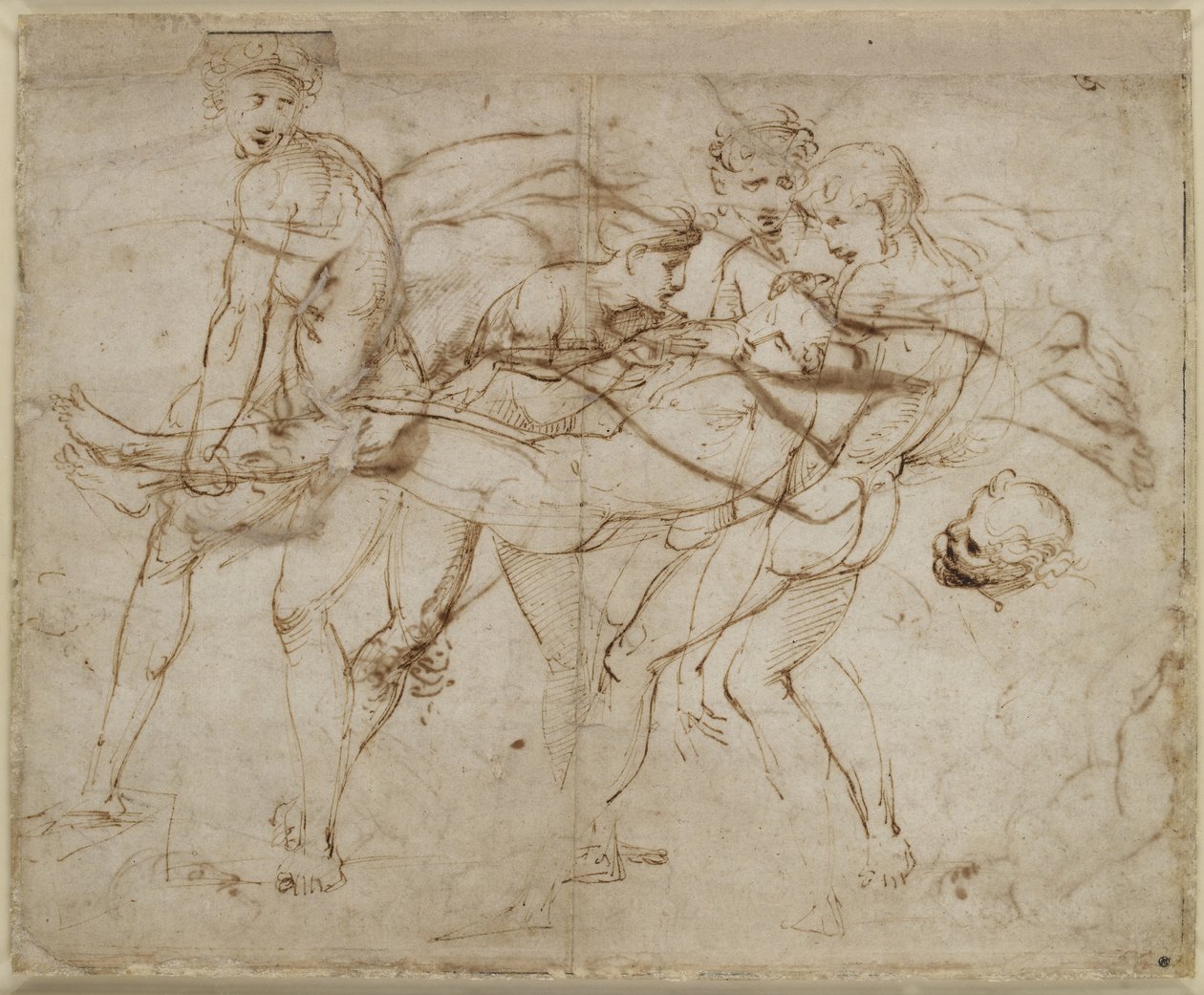 Recto：Meleager之死或Adonis之死，WA1846.180 作者 拉斐尔（Raffaello Sanzio Raphael）