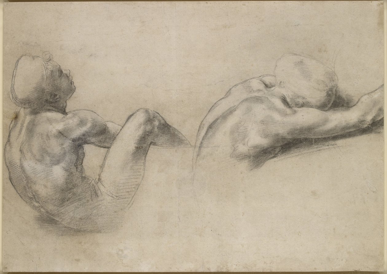 Recto：两项裸体研究，WA1846.210 作者 拉斐尔（Raffaello Sanzio Raphael）